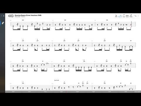ABBA - Dancing Queen (BASS TAB PLAY ALONG)