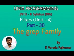 UNIX Programming (Part - 30) Filters (The Grep Family)