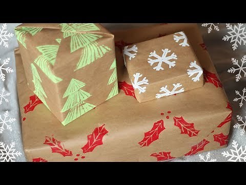 DIY Wrapping Paper Using Custom Stamps!