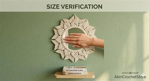 Boho Sunburst Mirror Crochet Pattern - DIY Wall Decor PDF - Chic Handmade Mirror Frame Tutorial - Digital Download - Etsy