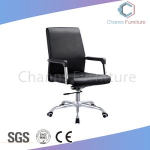[Hot Item] High Quality Low Back Swivel Black Leather Office Chair Office Furniture (CAS-EC1814)