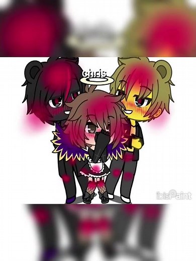 B c-an you feel it?? uwu! nightmare x Chris x goldie! #shorts #gacha #fnaf