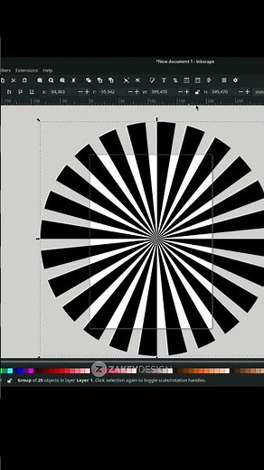 Create sunburst Vector in Inkscape #shorts