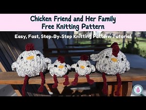 CHICKEN KNITTING PATTERN: FREE AMIGURUMI KNITTING PATTERN+STEP-BY-STEP TUTORIAL. EASY•FUN•FAST