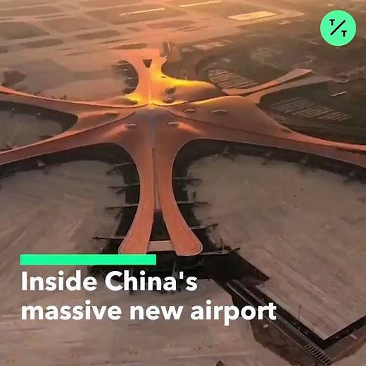 Take a sneak peek inside Beijing's newly opened airport, designed by architectural legend Zaha Hadid to be energy-saving and easier to walk through https://bloom.bg/2mNTod0 (via Bloomberg TicToc) | Bloomberg Asia