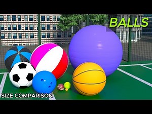 BALLS size comparison in 3D - Real Scale!