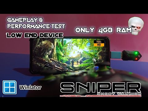 Sniper Ghost Warrior Winlator 4GB Ram Low End Device Gameplay and performance Test #gaming#winlator