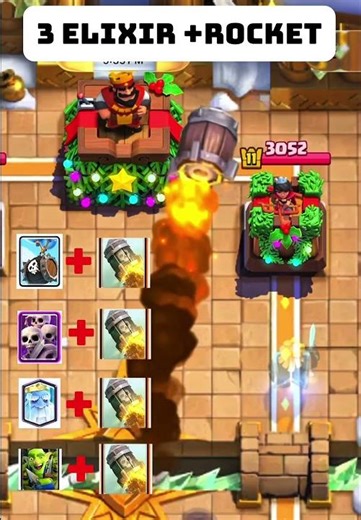 💣 Can 3 Elixir Cards + Rocket Take the Tower? | Clash Royale Damage Test
