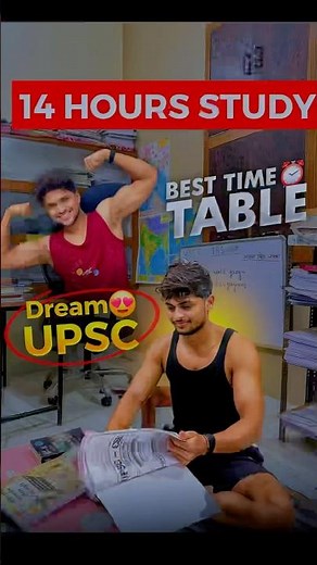 14 hour Study Kaise Kare 🤔 Best Time Table 😱📚 #upsc #ssc #studymotivation