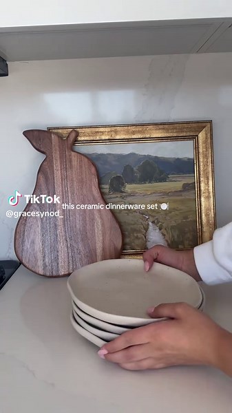 this is the most affordable and beautiful 12 piece ceramic dinnerware set from @QVC, Inc 🤍🍽️ #dinnerwareset #ceramicplate #kitchennecessities #glassware #tiktokshopcreatorpicks