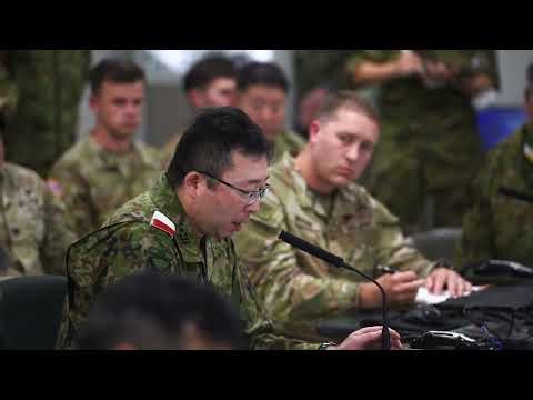 OPS BRIEF with Japanese and U.S. Service Members for Orient Shield