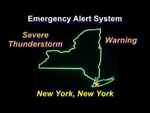 Severe T-Storm Warning EAS in New York City (March 17th)