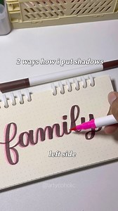 How i put shadows in lettering 🩷 #reels | Artycoholic