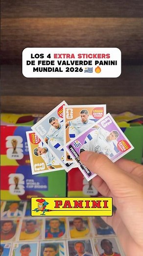 THE 4 EXTRA VALVERDE PANINI WORLD CUP 2026 STICKERS 🇺🇾🔥 Base, bronze, silver and gold
