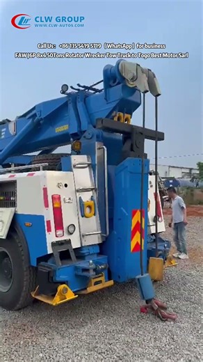 Customer's feedback-FAW J6P 390HP Rotator Recovery Wrecker Tow Truck to TOGO Best Motor Sarl