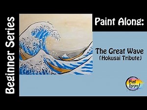 Hokusai Tribute: The Great Wave step by step acrylic painting
