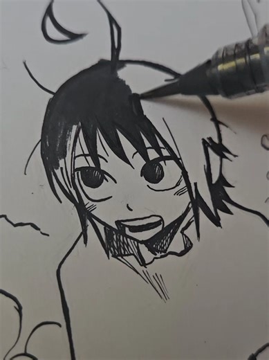 continuation of that page... I didn't feel good after work so I didn't do it all on one go #inking #lineart #mangaart #mangapage #drawingprocess