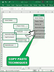 Copy paste hacks in excel | Copy paste techniques in excel | #exceltips #copypaste #datainexcel #karandadya1 #ExcelTips #ExcelTricks #SpreadsheetSkills #DataAnalysis #ExcelHacks #ProductivityTips #OfficeSkills #DataManipulation #FormulaMagic #ExcelShorts #DataVisualization #Spreadsheets101 #WorkSmarter #ExcelTutorials #EfficientExcel #OfficePro #MicrosoftExcel #QuickExcel #DataEntryTips #ExcelShortTutorial | Karan Dadya