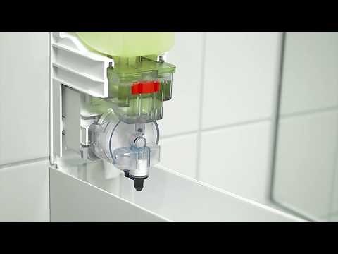 Zeepdispenser met sensor - CWS Paradise Foam NT (No Touch) - Verwisselen flacon en batterij