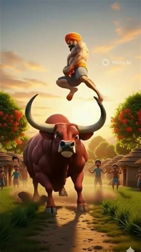 red bull and strong men funny 3d animation short video