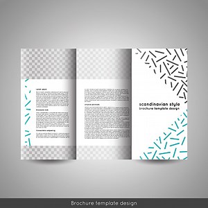 Scandinavian style business or educational template tri fold brochure...