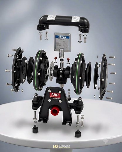ARO Diaphragm Pump High Performance Air Operated Double Diaphragm (AODD) Pump Industrial Pump Demo