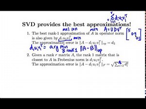 SVD3 - matrix approximations, basis