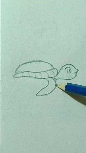 “Cute and Simple Turtle Drawing” #shorts #drawing #animalart