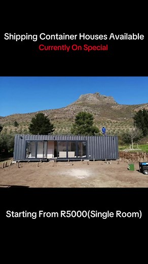 Container Houses Now Available,Starting From Only R5,000.(Single Empty Room Container) We offer free nationwide delivery and installation, with only additional costs on export deliveries.Choose from a wide range of fully furnished or empty container crafts to suit your needs and budget. Thank you for trusting us and for your continuous support. We truly appreciate all our loyal customers.