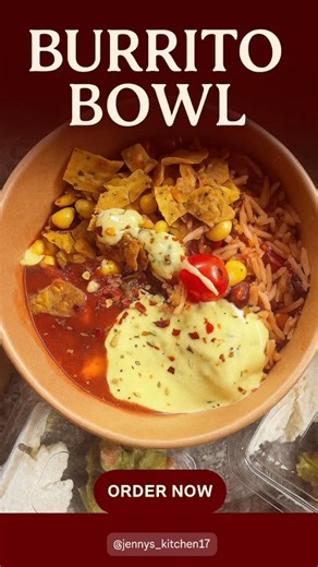 Jenny's kitchen on Instagram: "The Ultimate Burrito Bowl Is Here! 🌯🔥 Spice, crunch, cheese and fresh GUACAMOLE! 🥑😍 Our signature Burrito Bowl comes loaded with Mexican rice, tangy salsa, creamy cheese sauce, crispy nachos & a big scoop of fresh guac. A bowl full of flavour you can’t resist! 🤤 Order now & treat yourself! 👉 DM @jennys_kitchen17"