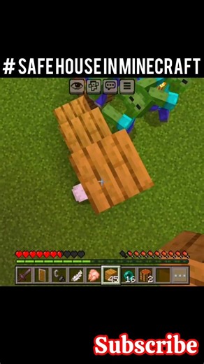 "safe house in minecraft" #minecraft #trending #shorts #gameplay #video
