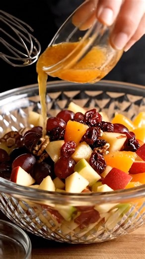 Sugar-Free Apple Pecan Fruit Salad Crisp apples, juicy grapes, bright oranges, and crunchy toasted pecans tossed in a cozy spiced citrus dressing—fresh, festive, and sugar-free. Ingredients Fruit Salad Ingredients: 2 medium green apples, chopped 2 medium red apples, chopped ¾ cup unsweetened dried cranberries 1 cup pecans 1 cup grapes, halved 3 medium navel oranges, peeled and chopped Juice of 1 medium lemon Dressing Ingredients: ½ cup orange juice 2 tbsp powdered allulose (or powdered monk frui