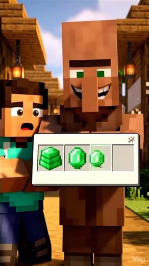 Trolled by villagers, received a billion dollar deal #funny #minecraft