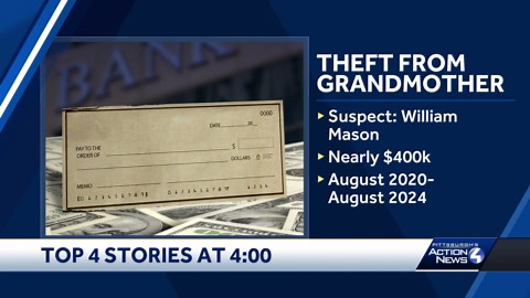 Grandson steals nearly $400K from grandmother in Monroeville nursing home