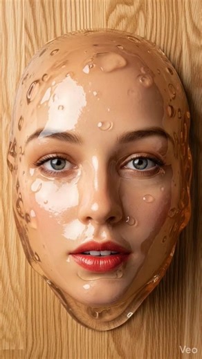 Liquid Glass Face Transformation 😱 | Most Satisfying AI Art Video shorts ai shorts Ai 4k realistic