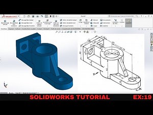 Solidworks 3D practice Drawing / exercise 19/ Simple Tutorial For Beginners