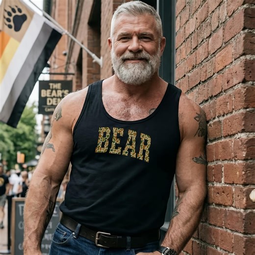 Camo Bear Tank Top, Gay Pride Muscle Shirt, Bear Week Apparel - Etsy