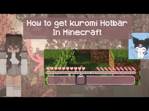 How to apply aesthetic hotbars in Minecraft | get kuromi Hotbar in Minecraft🍄. Minecraft tutorials