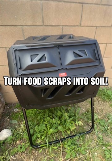 Turn kitchen scraps into FREE garden soil 🌱♻️ This VEVOR compost tumbler makes composting easy with a dual-chamber design so you can add fresh scraps on one side while the other side finishes breaking down. Just spin it, let nature do the work, and turn waste into nutrient-rich compost for your garden. No digging, no mess, no smell — just better soil and healthier plants. 🌿 @VEVOR Store #vevor #compostbin #gardeningtools #gardeninghacks #gardenlife