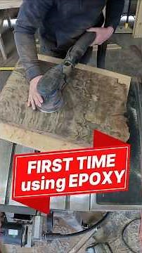 This was my FIRST TIME Using Epoxy! #woodworking #epoxytable