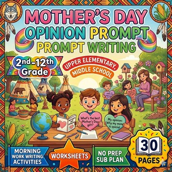 Mother’s Day Opinion Prompt Writing Activities 3rd,4th,5th,6th,7th,8th,9th,10th