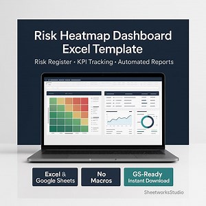 Risk Heatmap Dashboard Excel Template | Risk Register Tracker | Risk Management & KPI Analysis Tool - Etsy