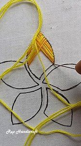 Fishbone Stitch Flower Embroidery 🌸🪡 Fishbone Stitch Flower Embroidery by Hand short reels trending viral #ruphandicraft #flowerembroidery #embroidery #flowers | Rup Handicraft
