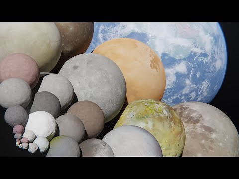 Moon Size Comparison 2025 4K 60FPS 3D