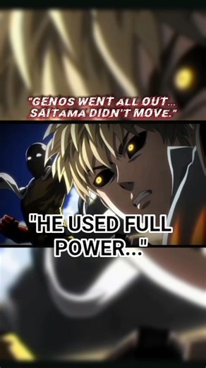 “Genos Went FULL POWER… Saitama Didn’t Even Blink🔥”#Saitama #AnimeEdit #SaitamaVsGenos #ViralShorts