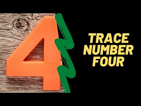 Number 4 tracing worksheets for preschool | Learn how to write and spell the number FOUR