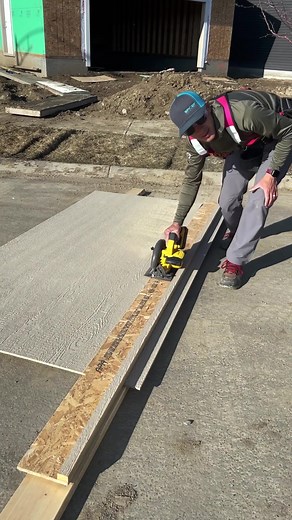 I had to do 4 rip cuts for this project but didn’t want to bring and set up sawhorses or bring my track saw for 4 cuts. I made this “track guide” for my circular saw a couple of years ago and it’s super handy and lives in my van most of the time up and out of the way. It acts like a track saw. Simply make 2 marks, line it up and cut. Someone was walking his dog and watching me as I looked up so I waved at him and kept cutting. It is so simple to use that you don’t even have to look at it. I boug