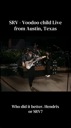 Stevie ray Vaughans cover of voodoo child. Better than Hendrix? #srv #blues #jimihendrix #guitar #live