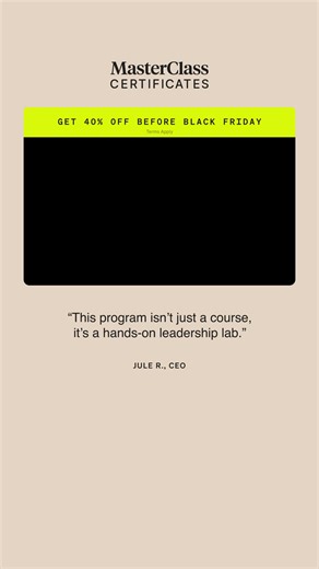 2.4K views | Give yourself the gift of career growth: 40% off MasterClass Certificates. Learn high-stakes leadership strategies from former Navy SEALs. | MasterClass | Facebook