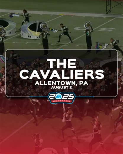 Green Machine on the field of J. Birney Crum Stadium!! ⚙️ 📺 Watch the DCI Eastern Classic live and next-day rebroadcast via FloMarching ➡️ dci.fan/WatchLive25 #DCI2025 | The Cavaliers | Drum Corps International
